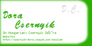 dora csernyik business card